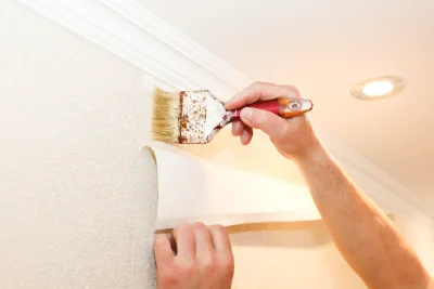 Pose de papier peint à Voulmentin — revêtements muraux et toiles de verre